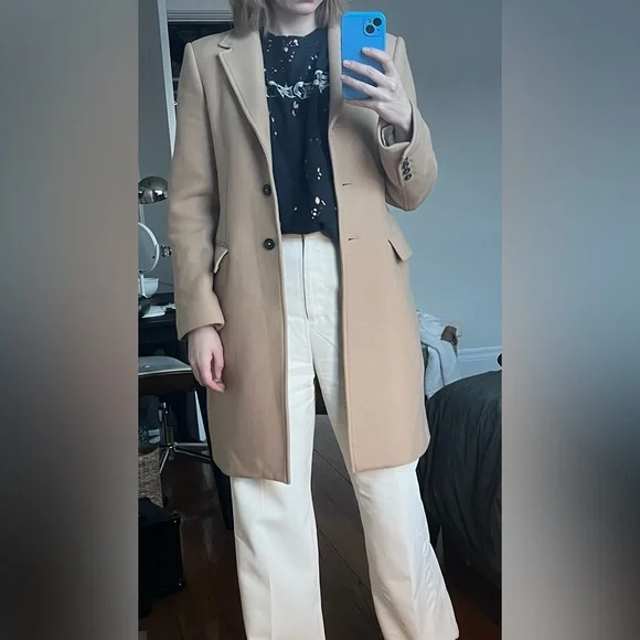 Zara Wool Blend Coat - Picture 2 of 3